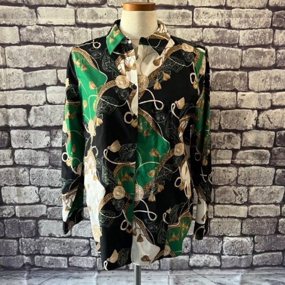 Chico's Tops - Chico's No Iron Button Down Long Sleeve Blouse Size Large